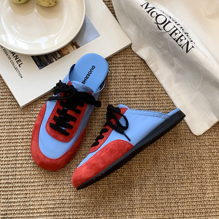 Femme Stilfulde Slip-On Sneakers med innovativt snørredetalje Stilla