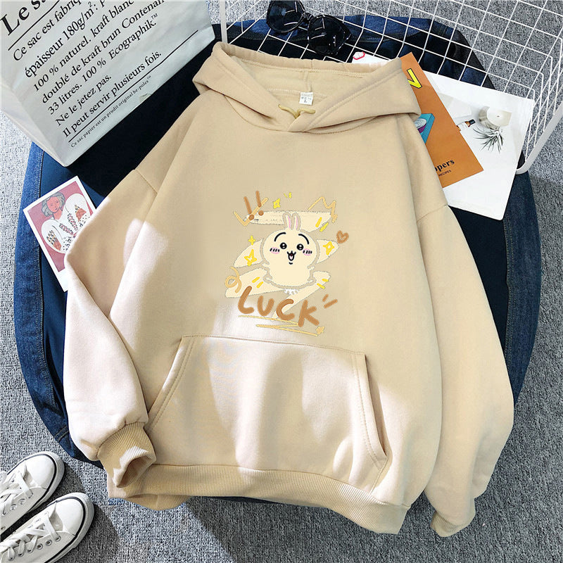 Kvinder hoodie med sjov kanin design Skovae