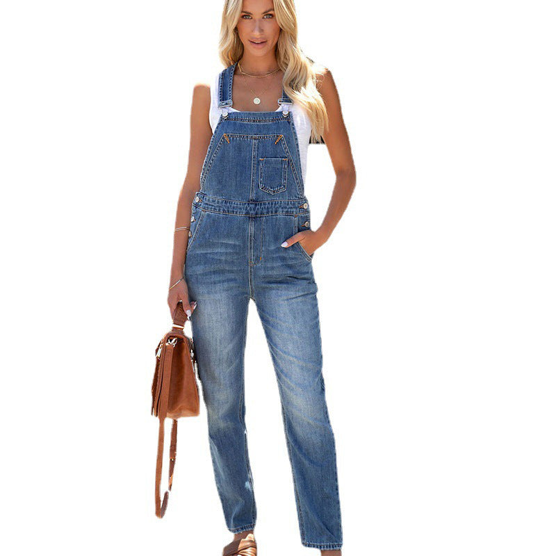 Dame Casual Denim Overalls Stilla