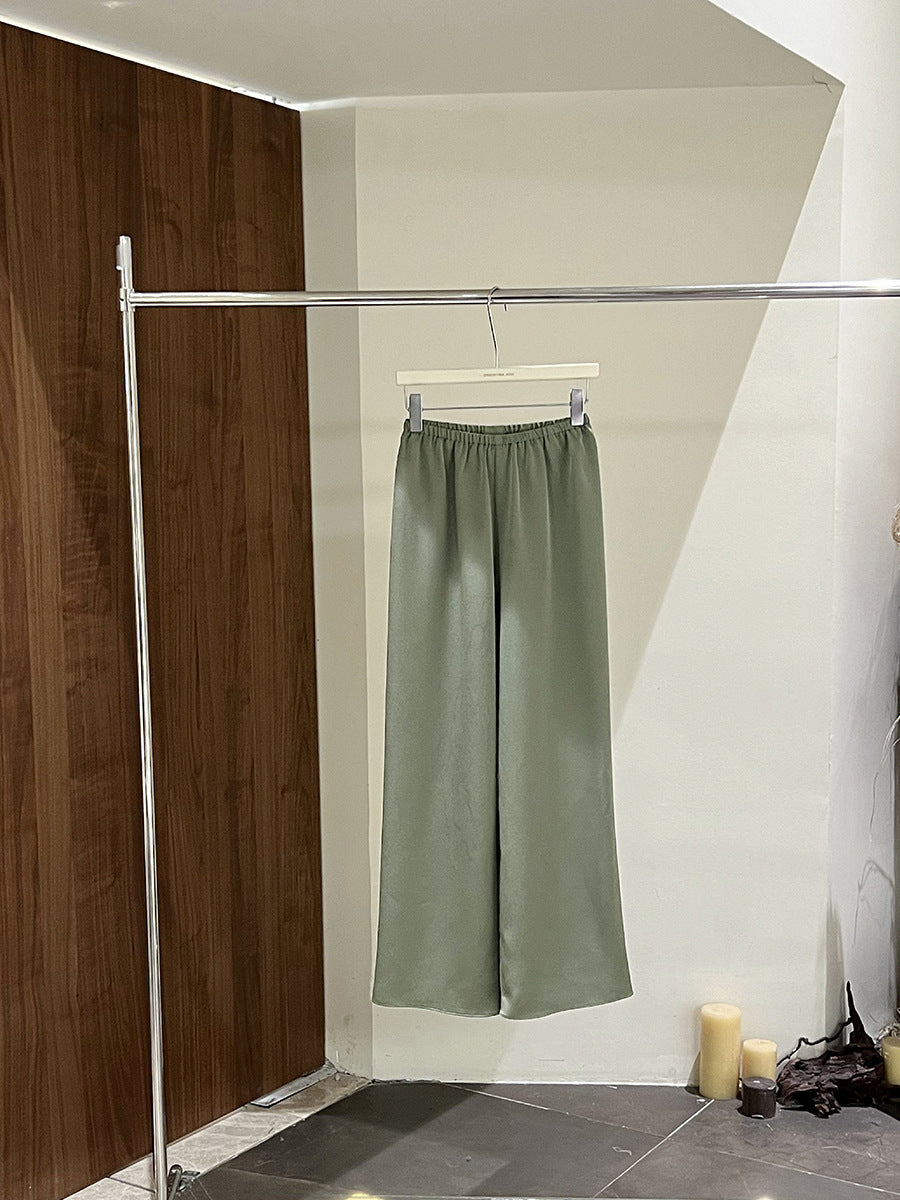 Damer elegante Palazzo-bukser med behagelig elastisk talje Stilla