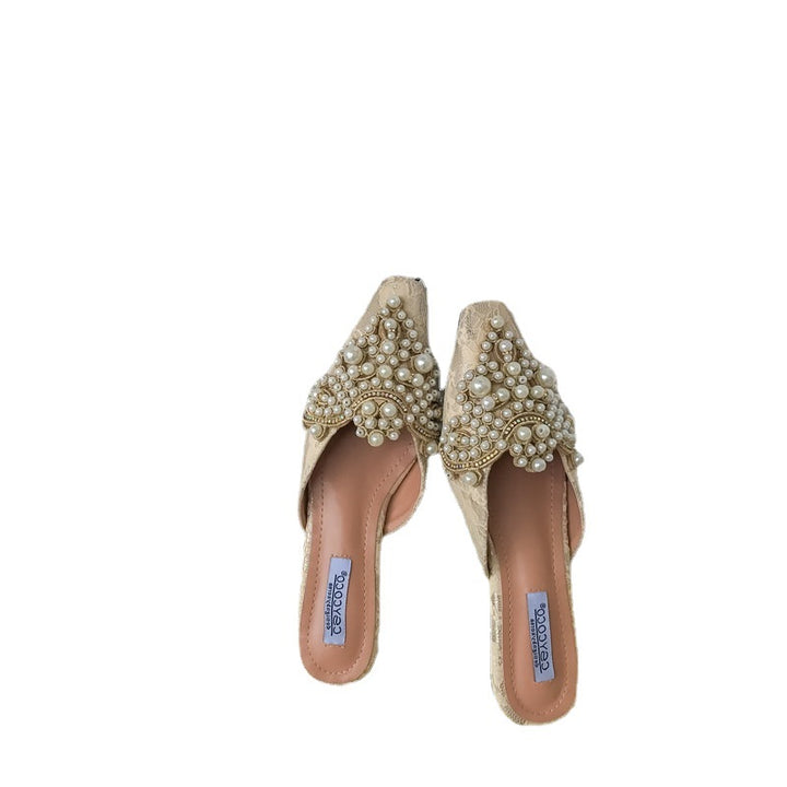 Dame Mules med luksuriøs perle-design Stilla