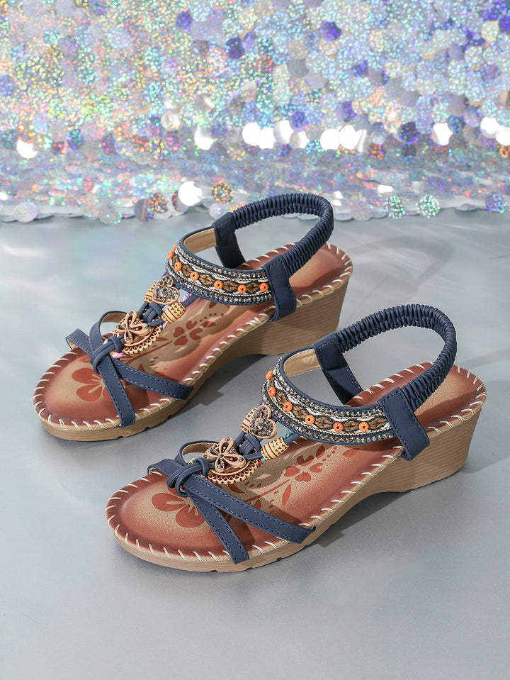 Dame kile sandaler med smykkedetaljer Stilla