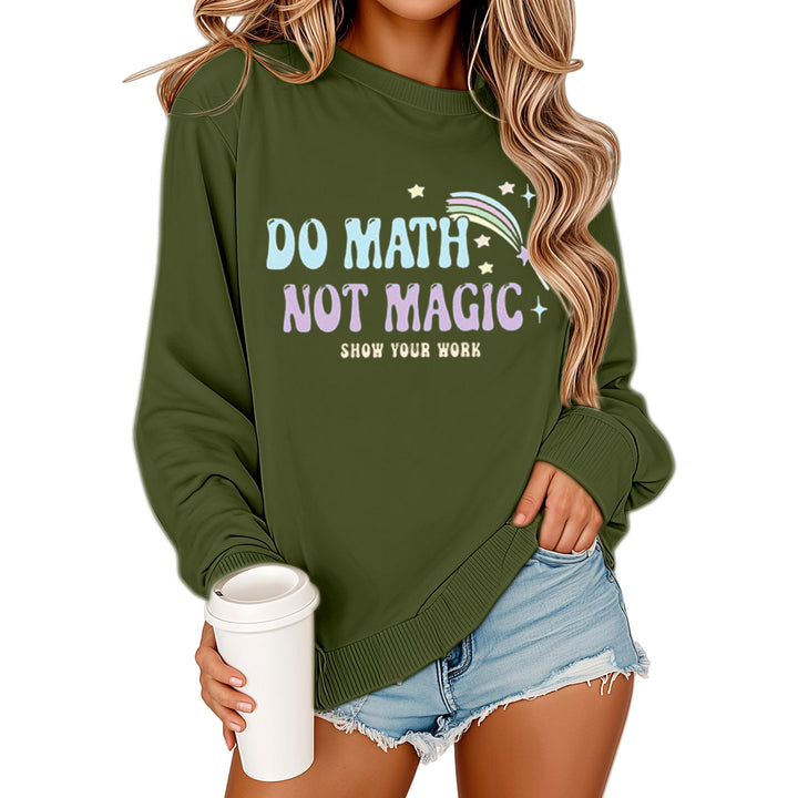 Kvinders sweatshirt med motiverende matematiktryk og afslappet pasform Stilla