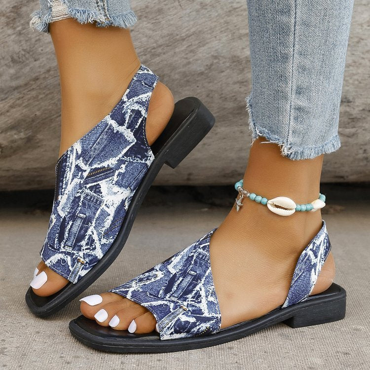 Dame Slide-sandaler med unikt skelet-design og åben hæl Stilla