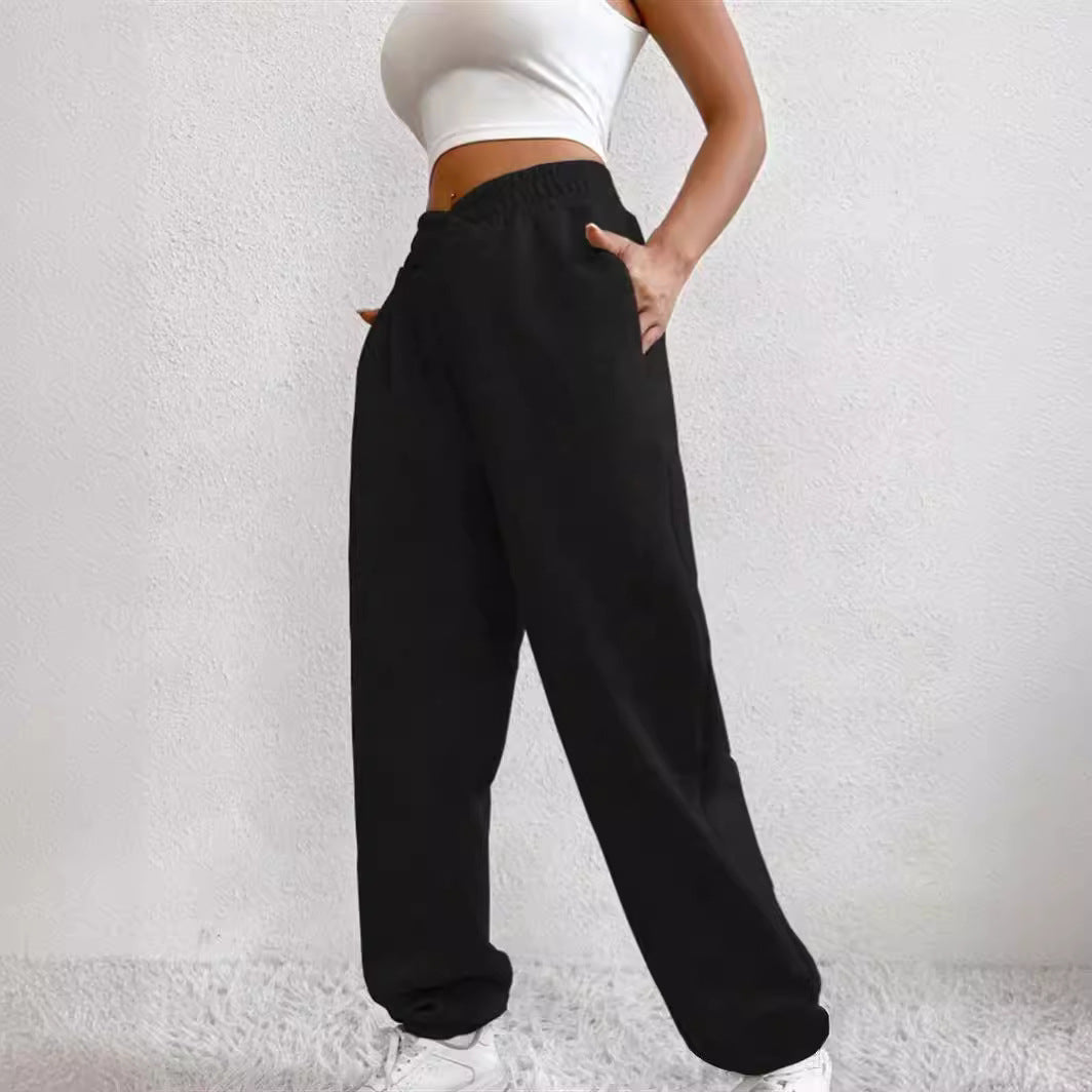 Damer Behagelige Sweatpants med Gummibånd og Praktiske Lommer Stilla