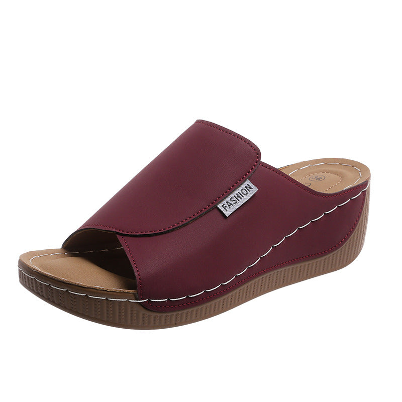 Dame Wedge-Pantoletten med mode- og ergonomisk sål Stilla