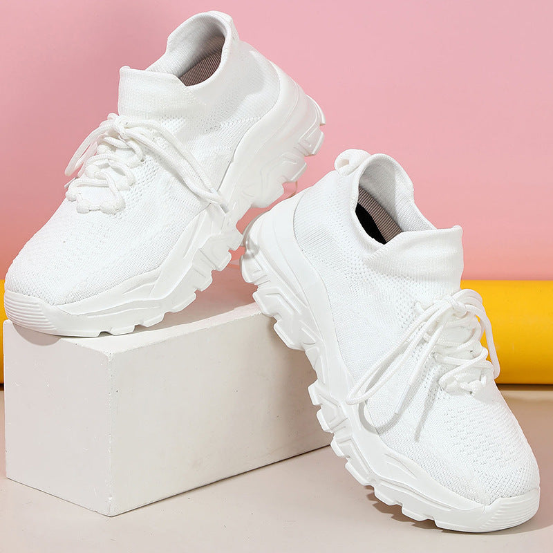 Damer Chunky Run-sneaker med åndbart strik-overmateriale Stilla