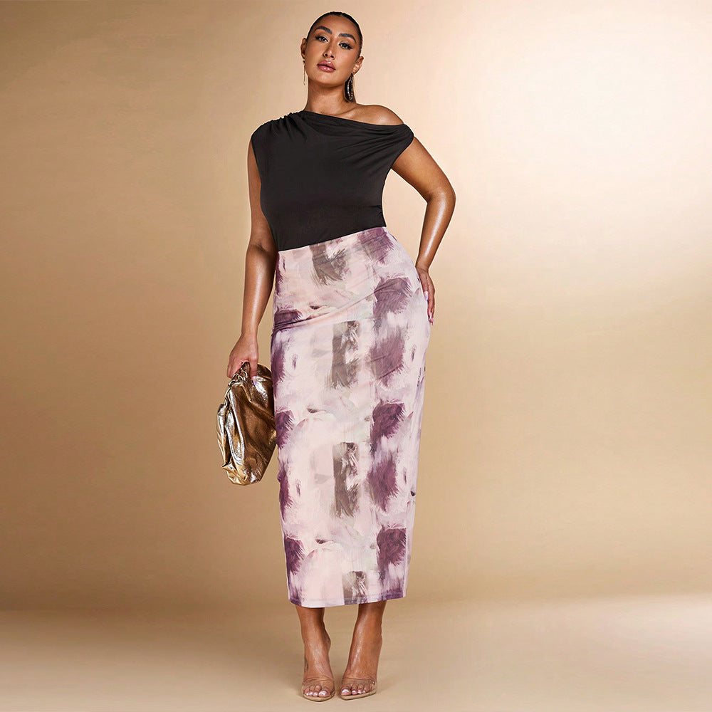 Dame elegant off-shoulder top med rynker Stilla