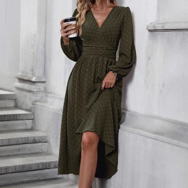 Damer maxi kjole med elegant omslag look Stilla