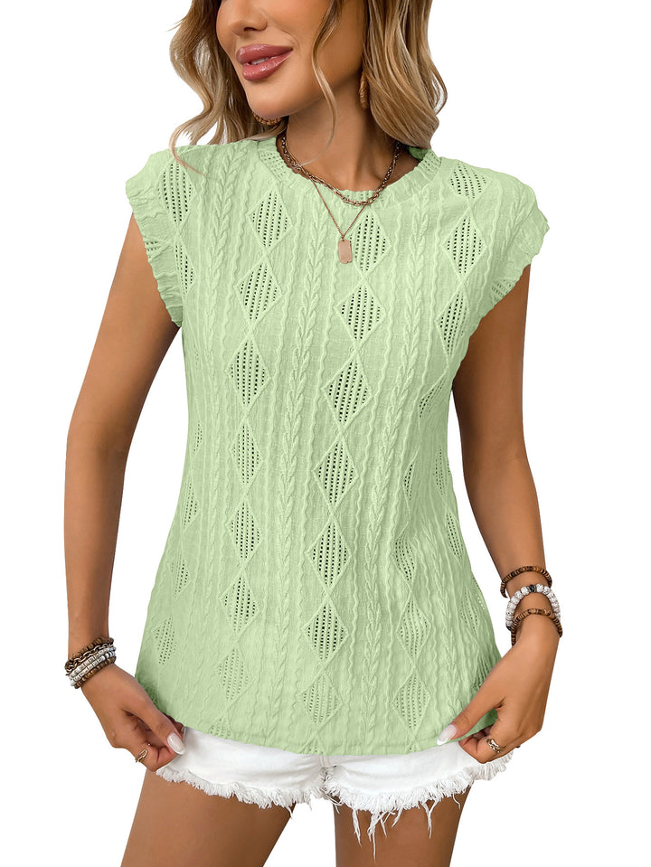 Dame figursyet strikbluse Stilla