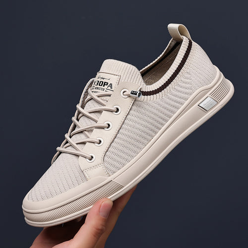 Femme Lettere Fritids Strik Sneakers med forbedret Fleksibilitet Stilla