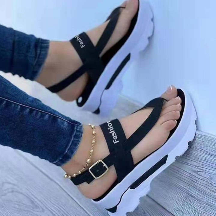 Dame Retro Platform Sandaler Stilla