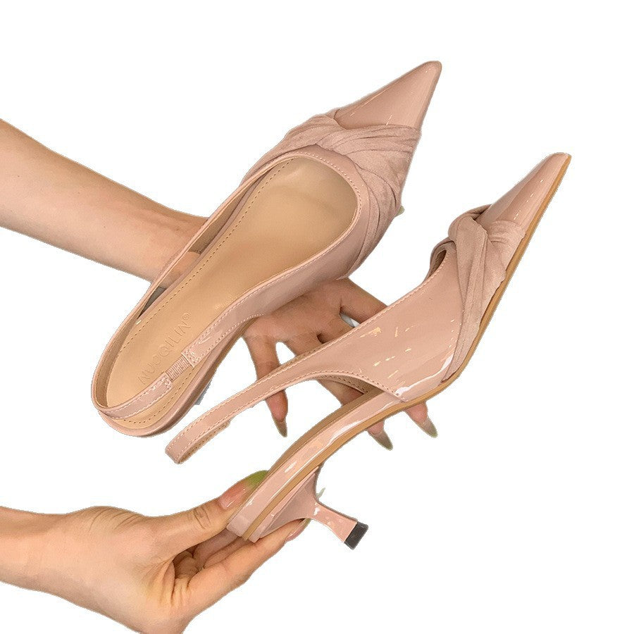 Dame spidseslippers med elegant knude-detalje Stilla