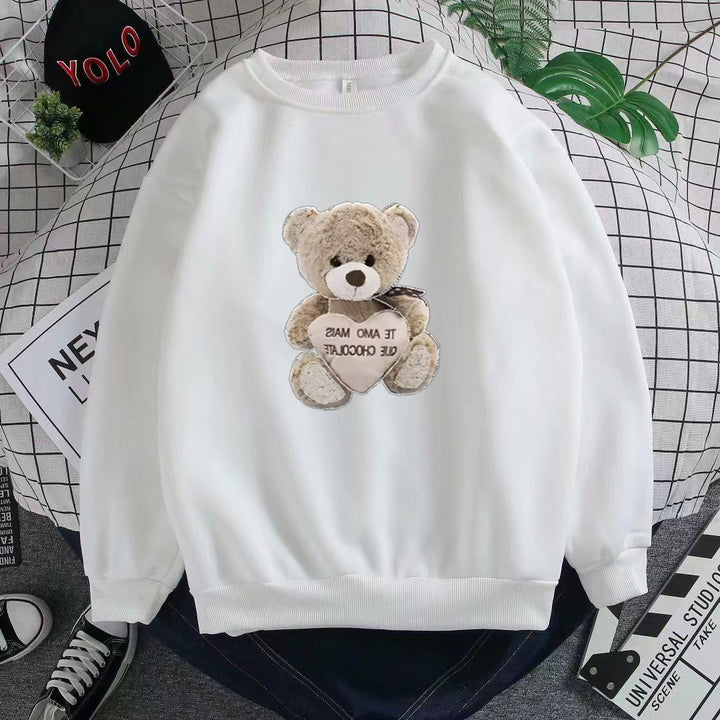 Kvinders sweatshirt med broderet bjørnemotiv Skovae