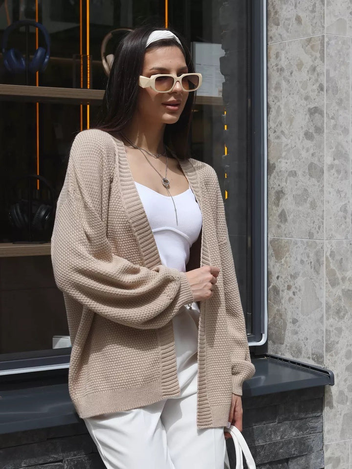 Femme Struktureret Strik Oversized Cardigan Stilla