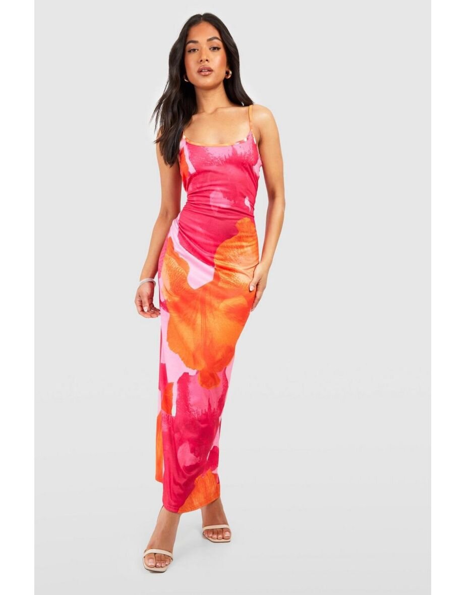Dame A-linje Blomster Maxikjole Stilla