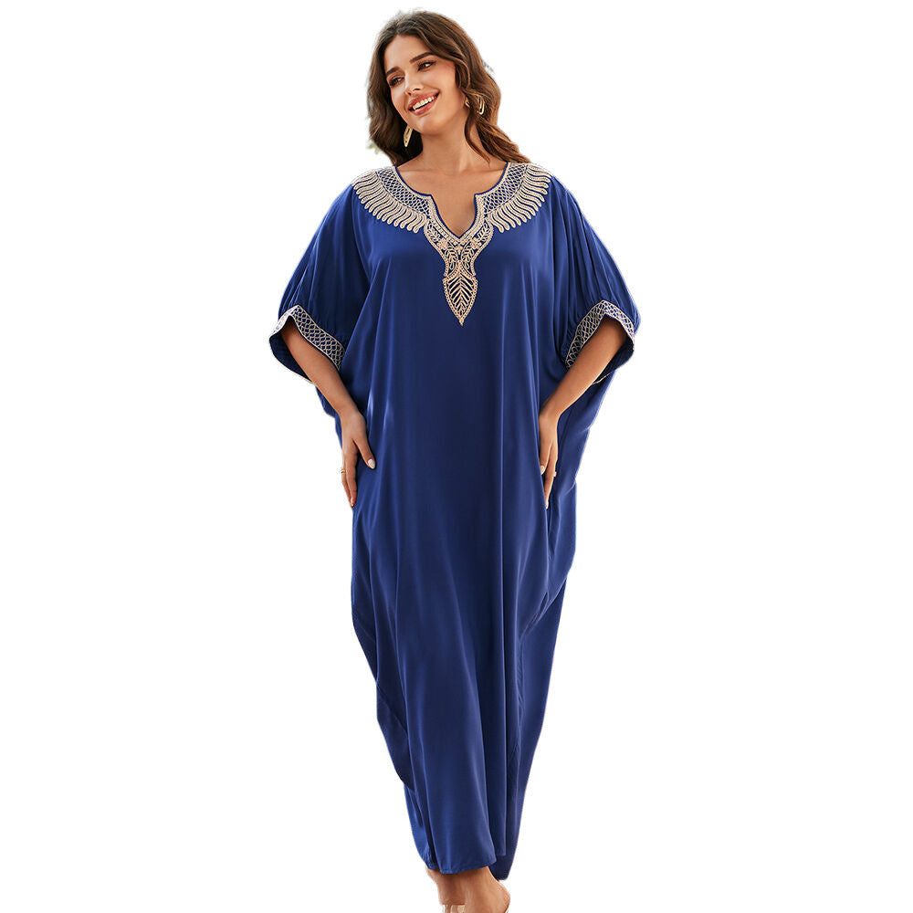 Damer elegant kaftan med kunstnerisk broderedesign Stilla