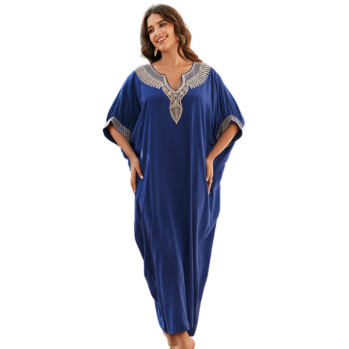 Damer elegant kaftan med kunstnerisk broderedesign Stilla