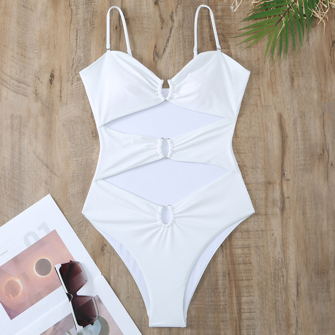 Dame én-delt badedragt med elegant cut-out-design og justerbare stropper Stilla