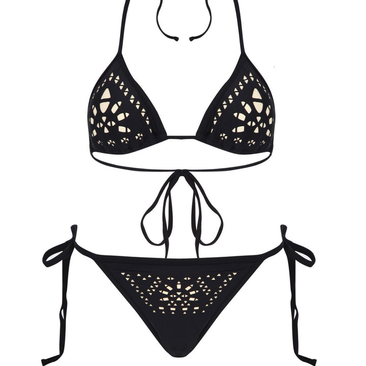 Dame bikini-sæt med elegante cut-out-detaljer og justerbare bånd Skovae