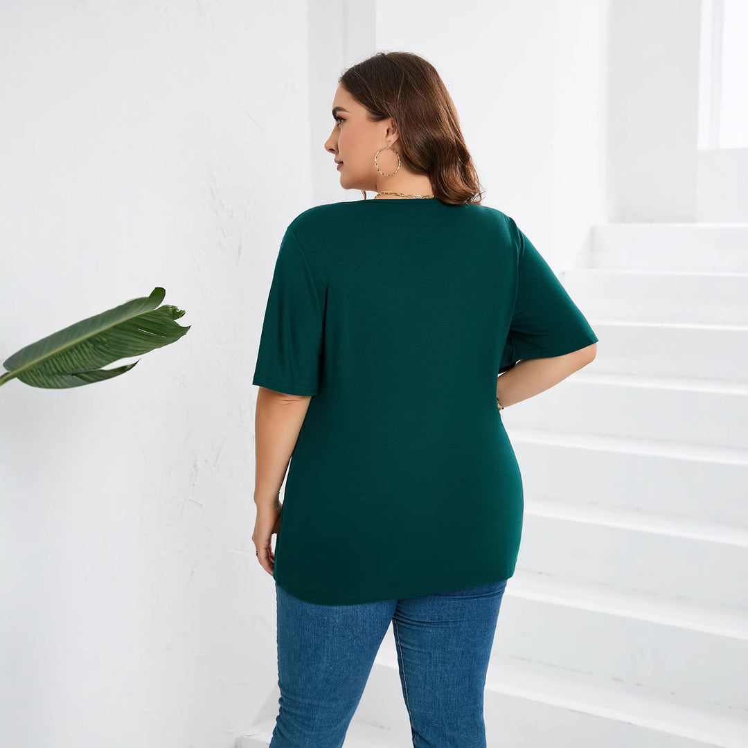 Dame bluser skjorte med elegant hulbroderi og bredt skårede ærmer Skovae