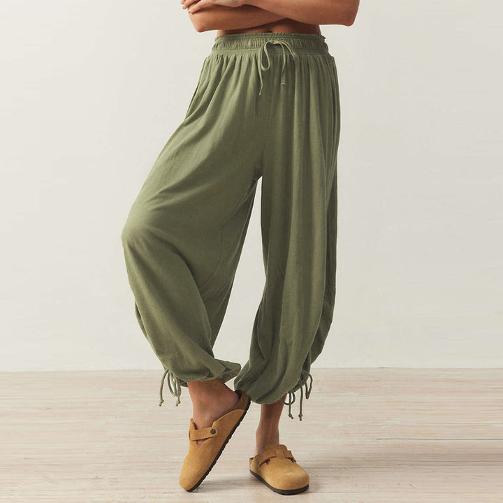 Dame afslappede Joggpants med variabel rynk og side slidsdetaljer Stilla