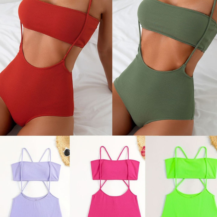 Dame Sporty Højskåret Bikini Skovae