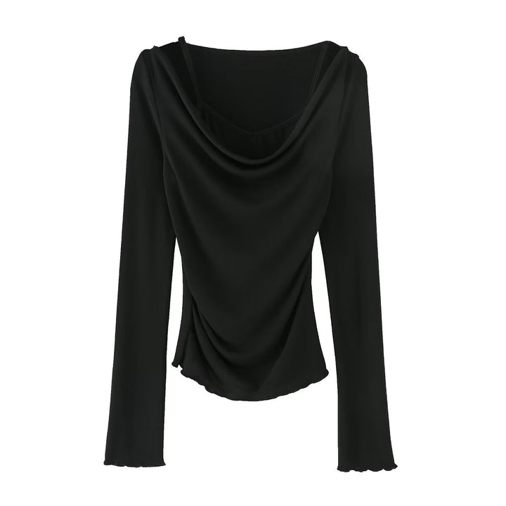 Dame elegant, afslappet top med draperet design Stilla