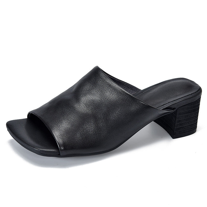 Dame Mokassin-sandaler med komfortabel blokhæl og trendy design Stilla