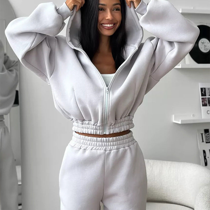 Kvinder Oversized Hoodie med sporty skæring og elastisk talje Skovae