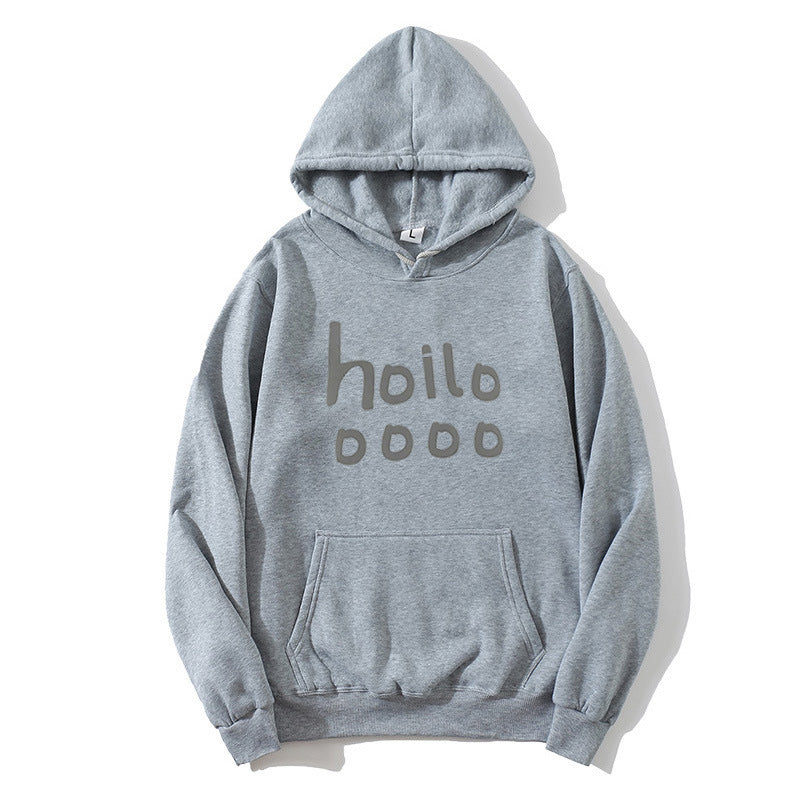 Dame hoodie med løs pasform og kreativt print Skovae