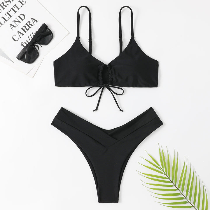 Dame stilfuld Cut-Out Bindefront Bikini Sæt Stilla