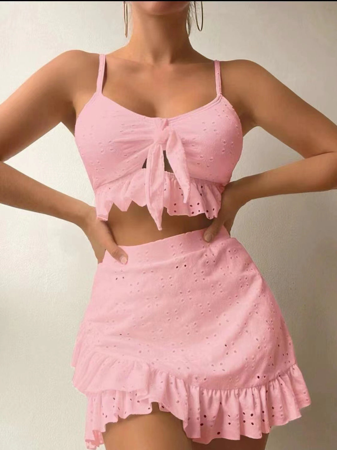 Damer cropped top og miniskørt sæt Skovae