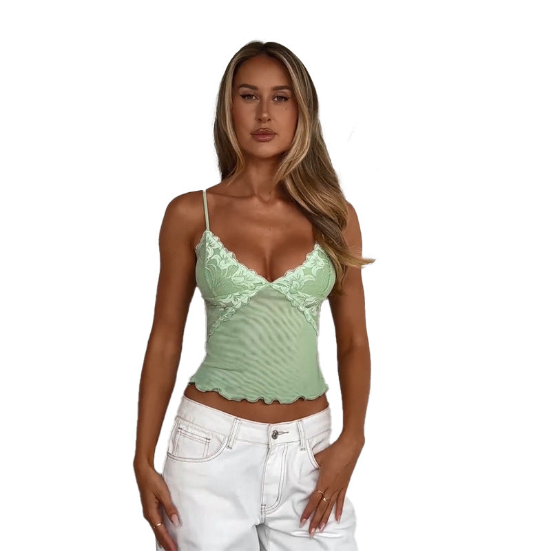 Dame Spids-Trim Cami Top Stilla