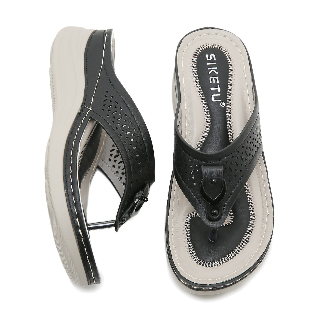 Damer komfortable flip-flops med anatomisk formet fodbede og moderne design Stilla