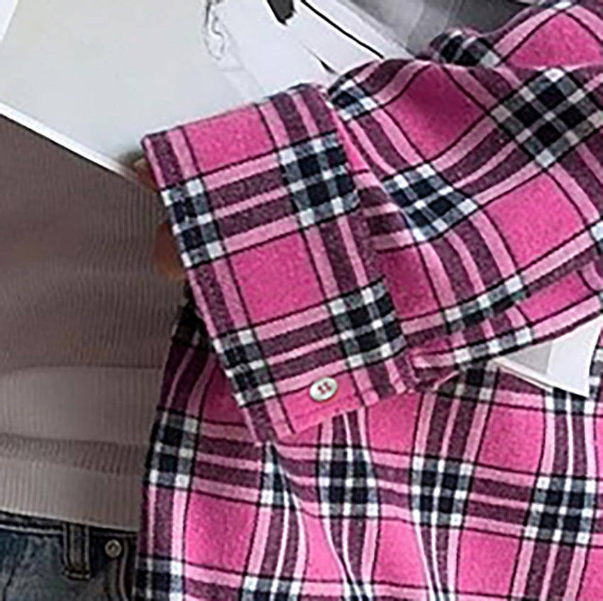 Dametern Karomønstret Oversized Skjorte Stilla