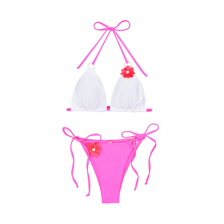 Dame Bikini med legende blomsterdesign og justerbare stropper Skovae