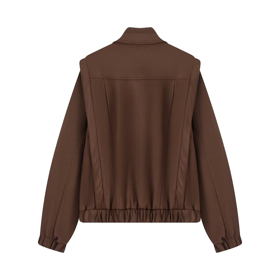 Dame mode overgangsjakke med asymmetrisk snit Stilla