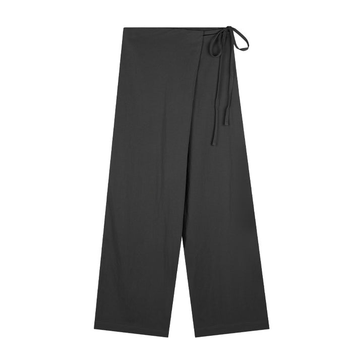 Dame elegant Paperbag-bukser med høj talje og sidelomme snørebånd Stilla