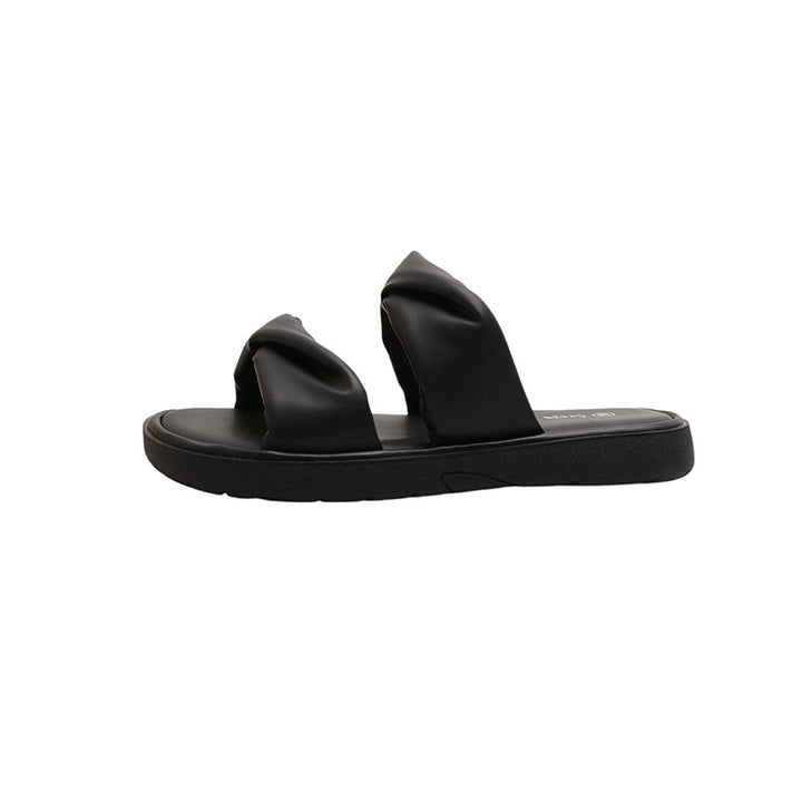 Dame slippers med elegant knude-detalje Stilla
