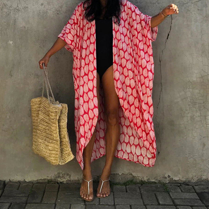 Dame Strandkaftan med luftige ærmer og moderigtigt snit Stilla