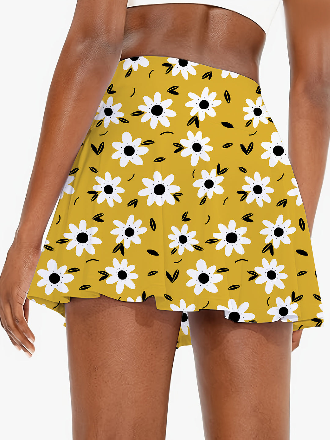 Femme Floral Print Skater nederdel Stilla