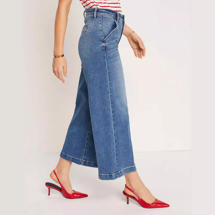 Dame brede jeans i komfortabel vintage-stil Stilla