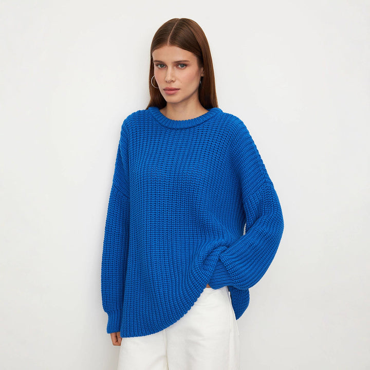 Kvinders oversized striktrøje med casual skæring Stilla