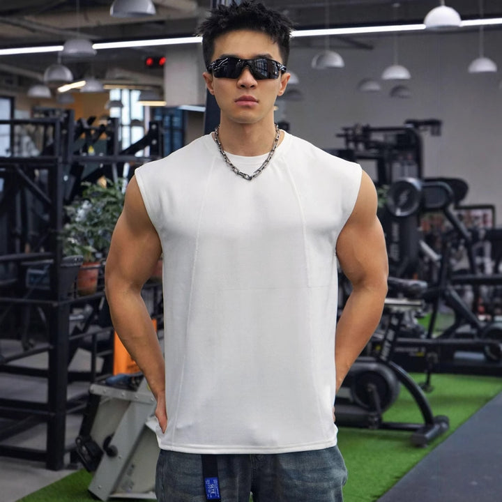 Herre sporty muskelshirt med innovativ snit Stilla