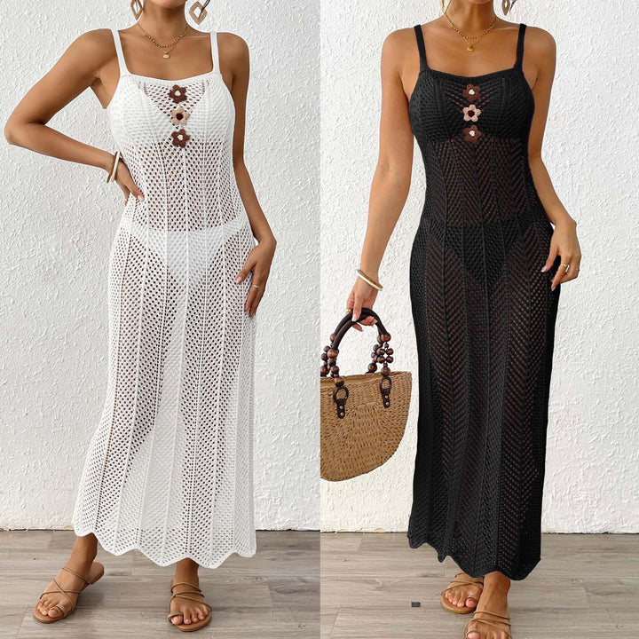 Dame transparent strand sarong med elegant design Skovae