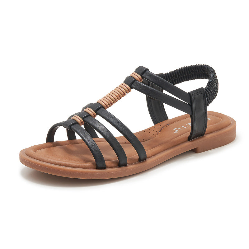 Dame sandaler med ergonomisk fodseng og elastiske remme Stilla
