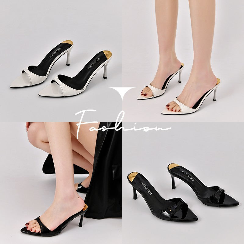 Dame stilfulde spidse Slingback-hæle med elegant rem-detalje Stilla
