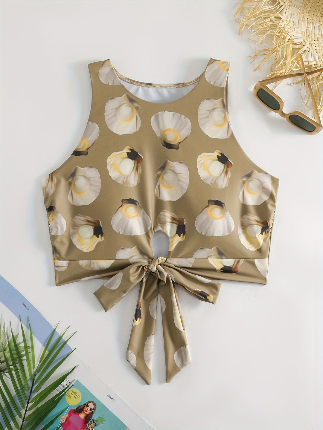 Dame Crop-top med stilfuld knude-design Skovae