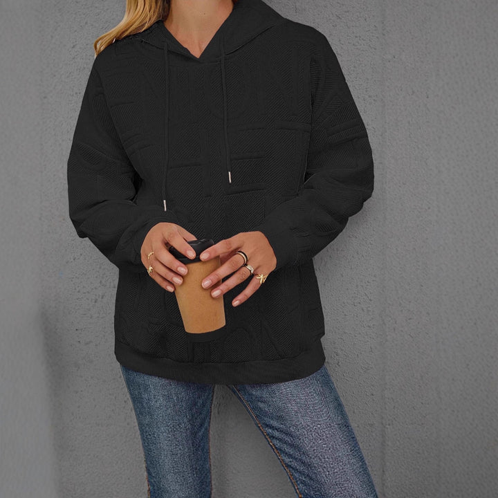 Kvindernes Oversized Hoodie med Tekstur Design Stilla